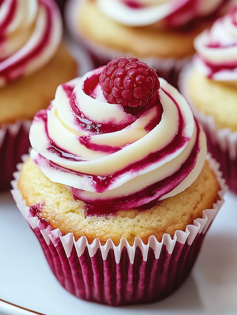 Easy Raspberry Swirl Cupcakes