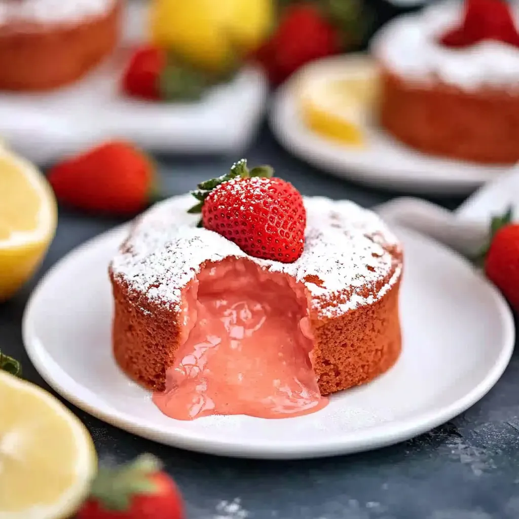 Strawberry Lava Cakes