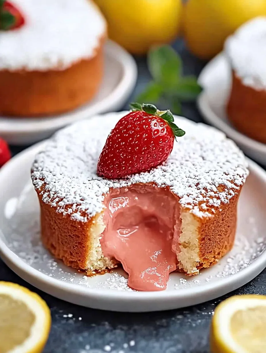 Easy Strawberry Lava Cakes