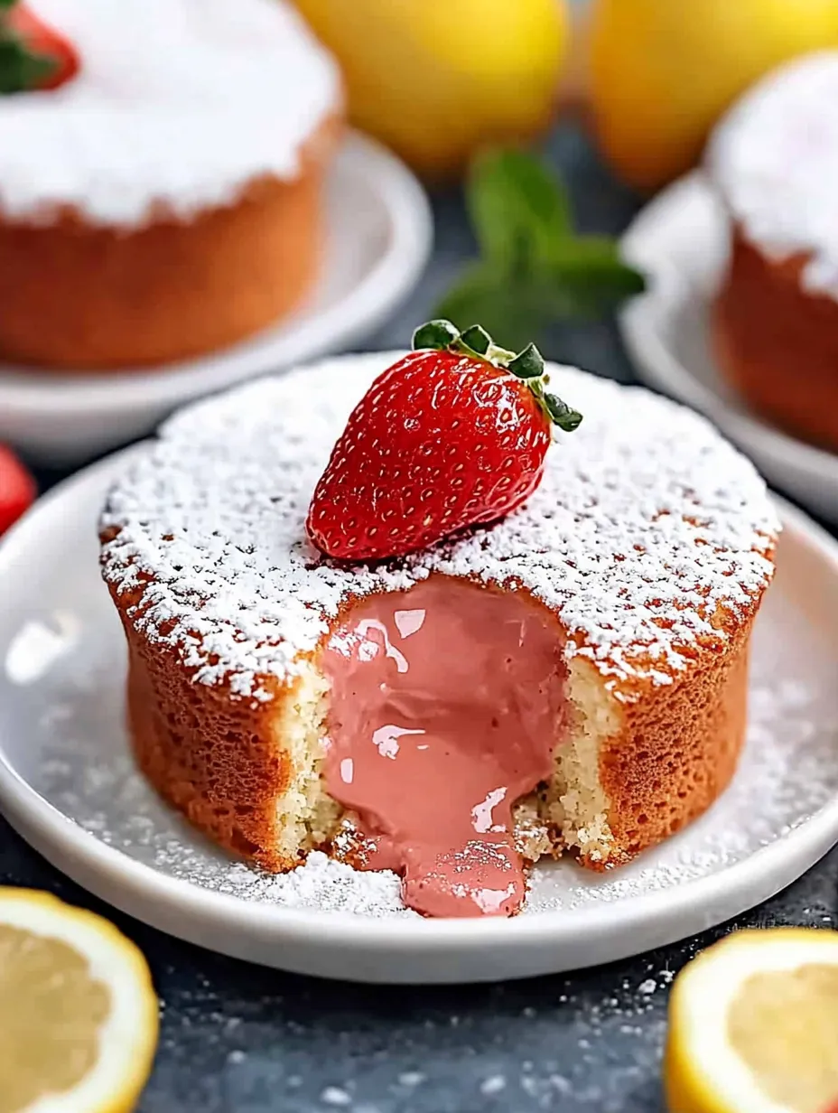 Strawberry Lava Cakes Recipe