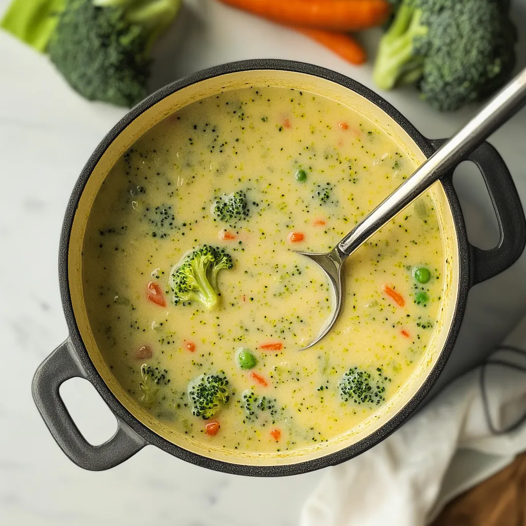 High Protein Broccoli Cheddar Soup