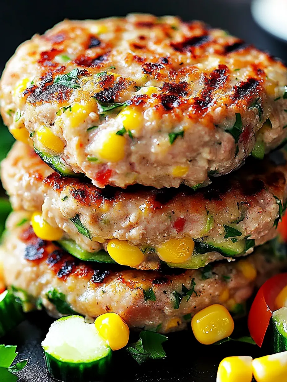 Chicken, Zucchini and Fresh Corn Burgers Recipe