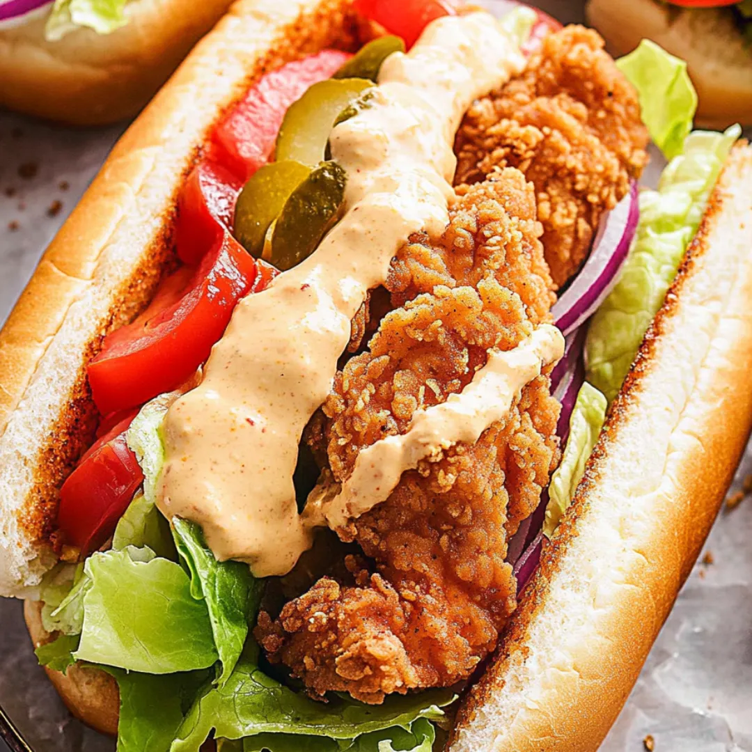 A sandwich with chicken, tomatoes, and lettuce, all covered in mayonnaise.