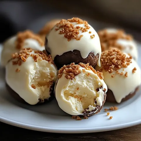 A plate of delicious desserts, including a chocolate and white cream dessert, is displayed on a table.