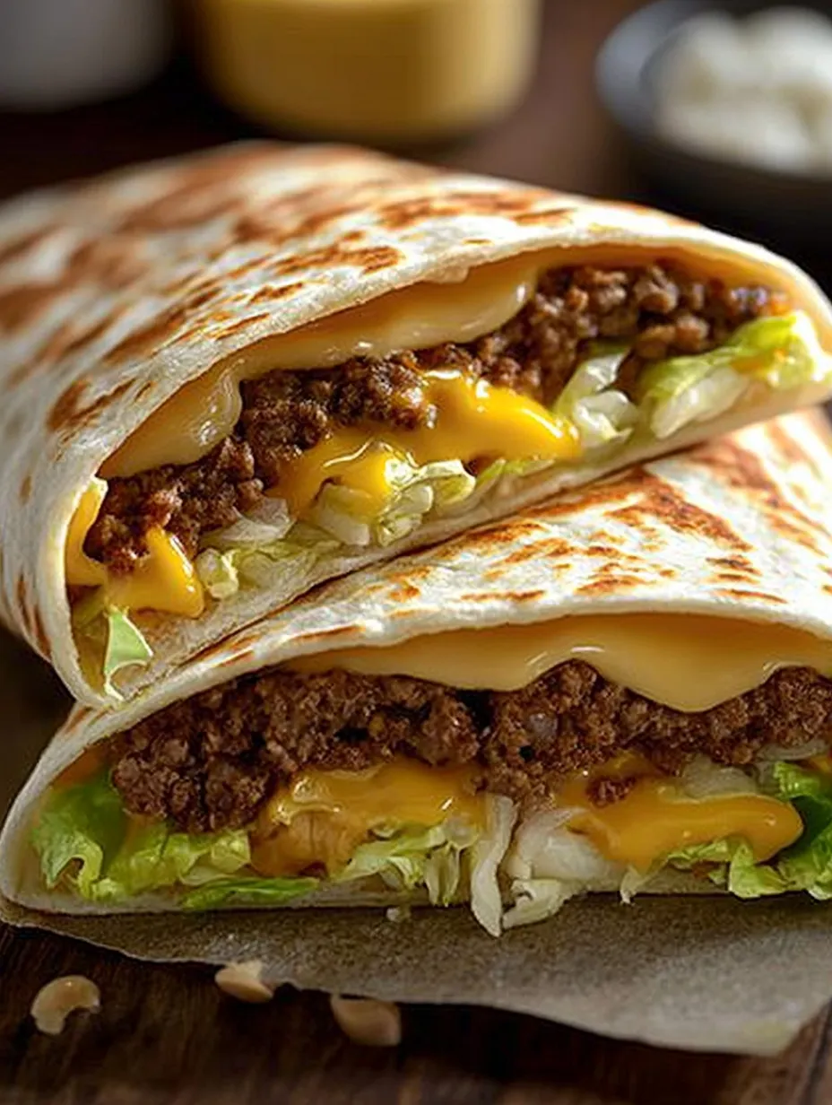 A delicious burrito with meat and cheese.