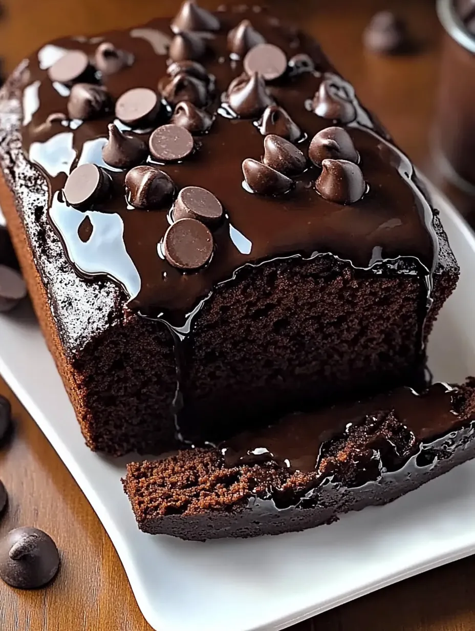 A slice of chocolate cake with chocolate chips on top.