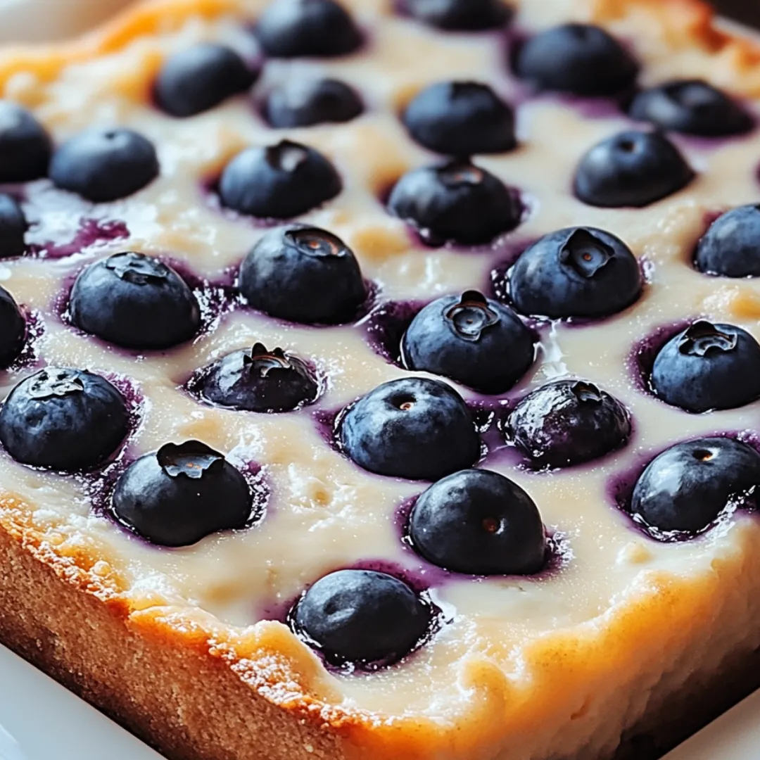 A blueberry cheesecake with blueberries on top.