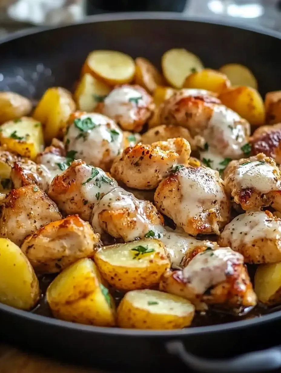 A delicious meal of chicken and potatoes, with a side of cheese.