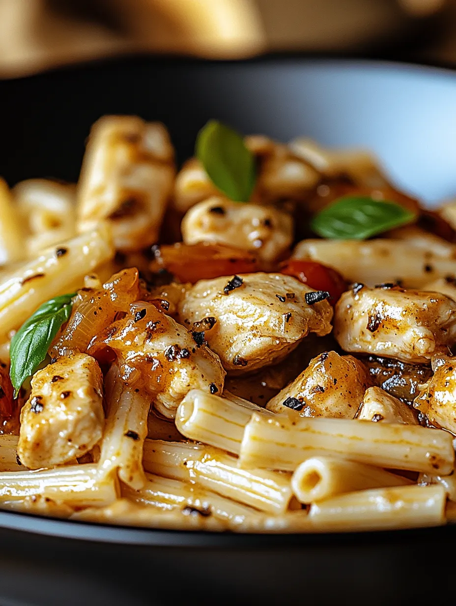 A plate of food with pasta and meat.