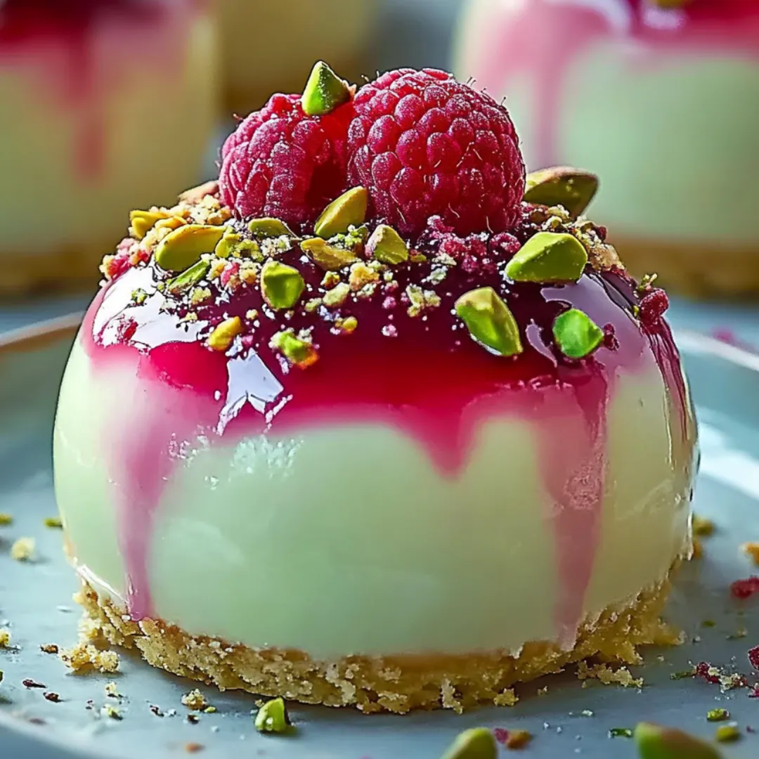 A delicious dessert with a raspberry on top.