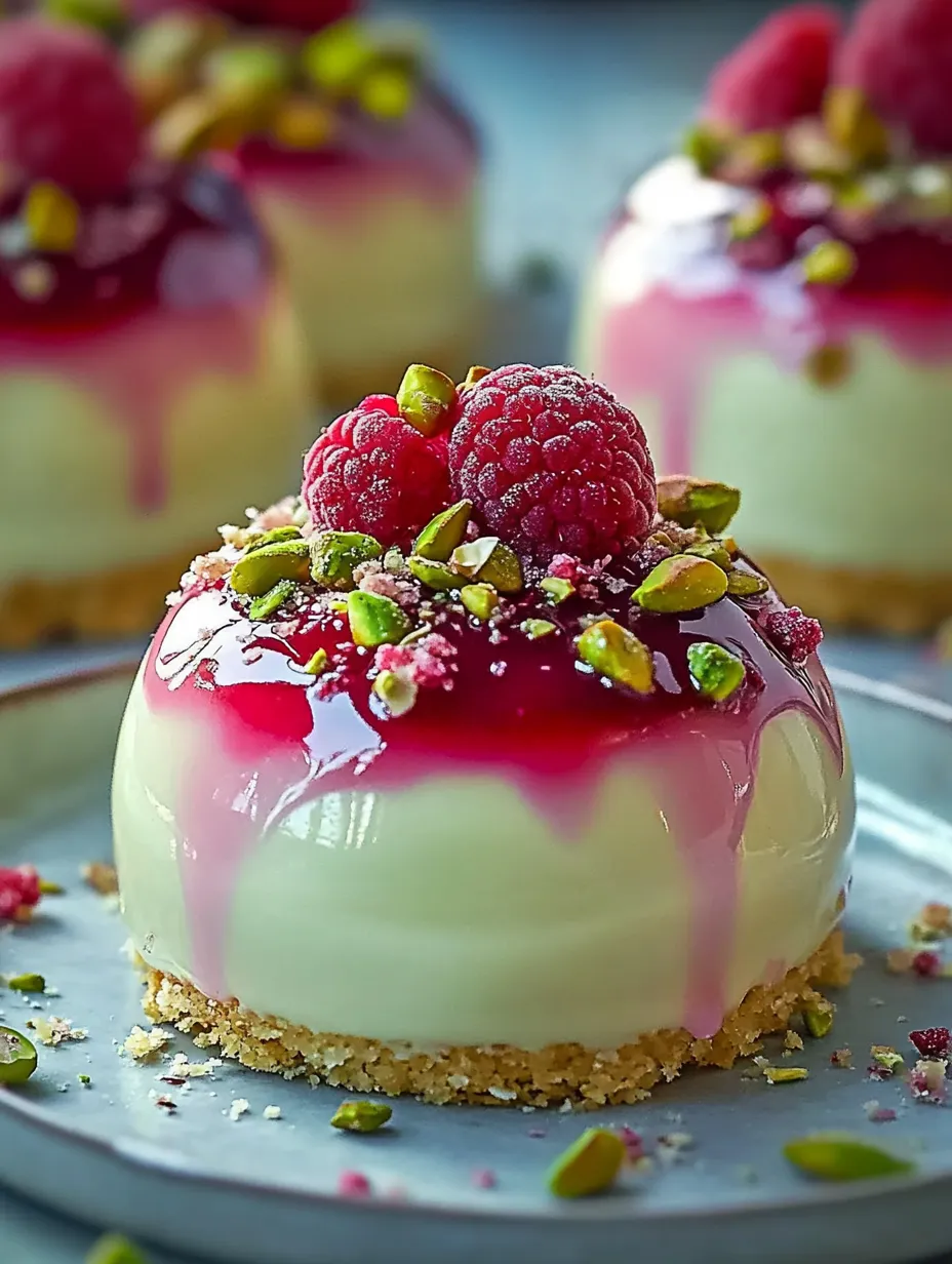 A close up of a dessert with a raspberry on top.