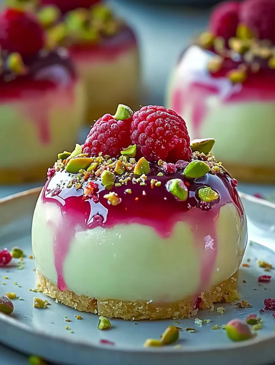 A delicious dessert with a raspberry on top.