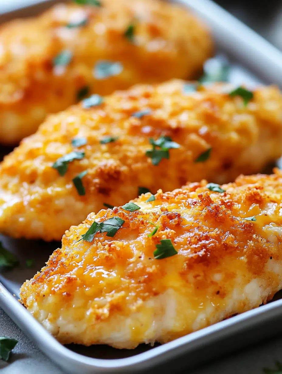 A plate of breaded chicken with green herbs on top.