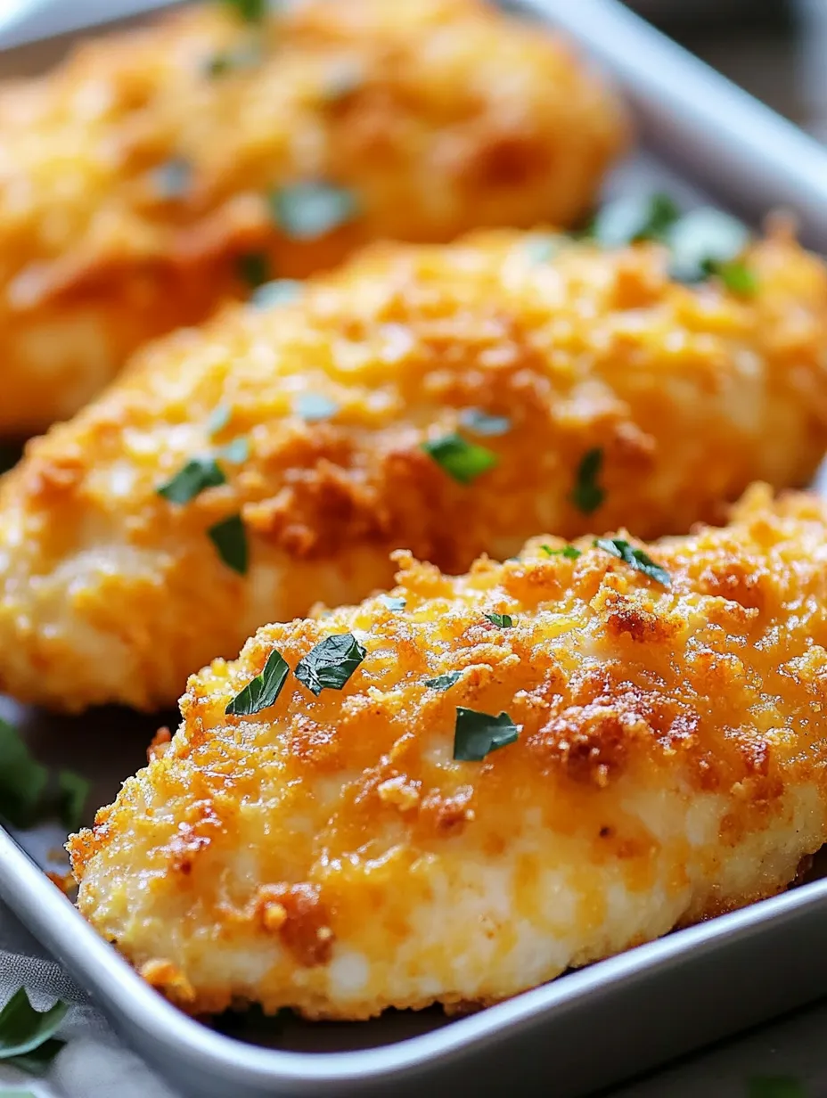 A plate of breaded chicken with green herbs on top.