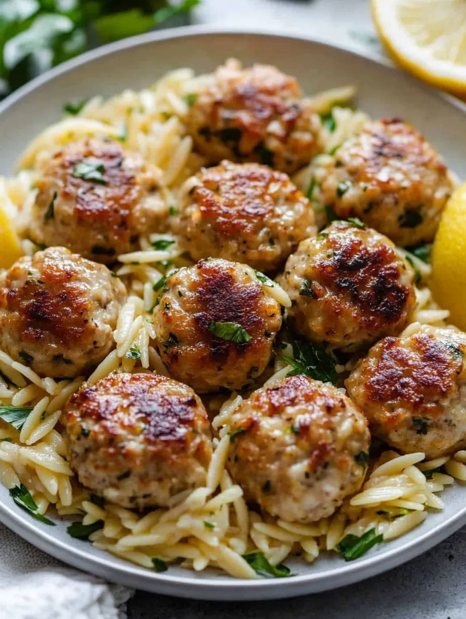 A plate of food with meatballs and noodles.