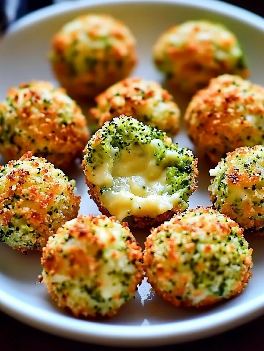 A plate of cheese balls with a green topping.