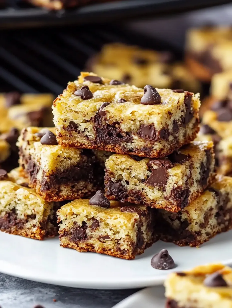 A stack of chocolate chip cookies on a plate.