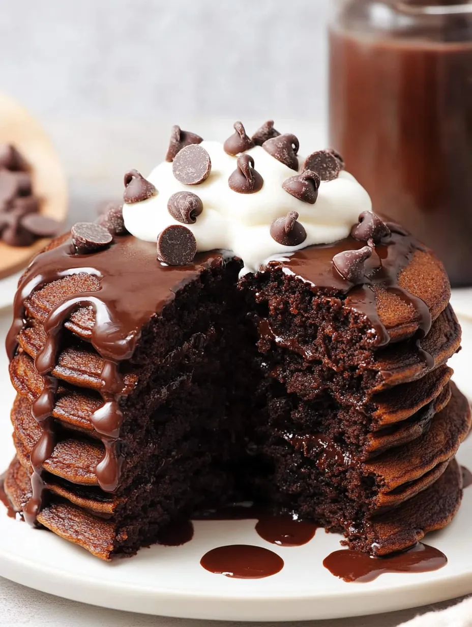 A chocolate cake with chocolate chips on top.