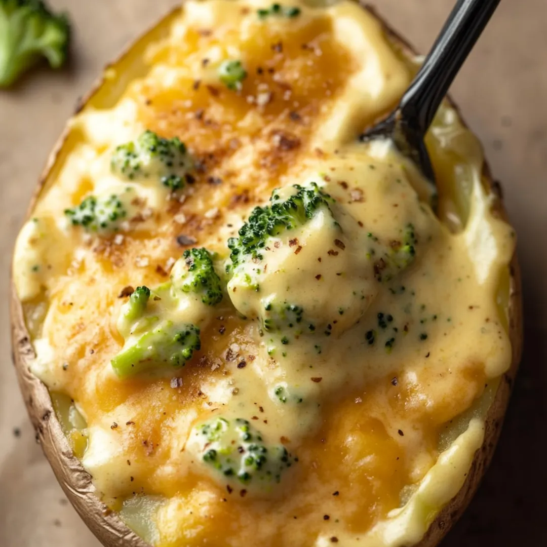 A delicious meal of mashed potatoes with broccoli and cheese.