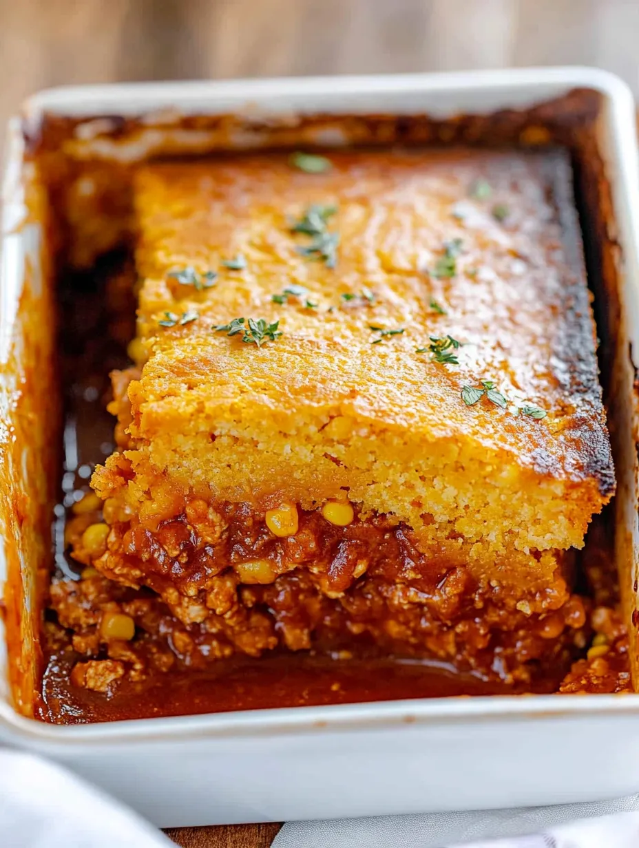 A baked dish with a brown crust and a filling of meat and vegetables.