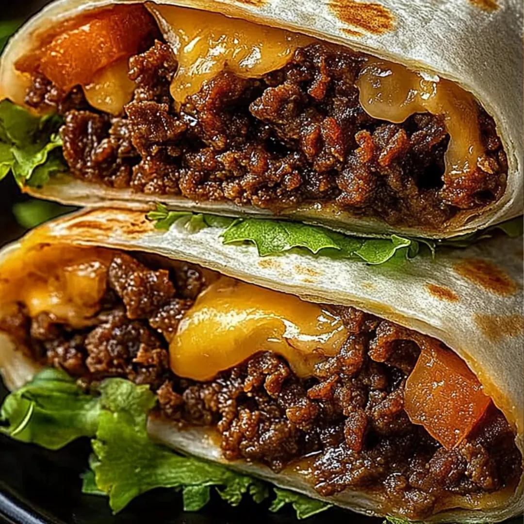 A delicious burrito filled with meat and cheese.