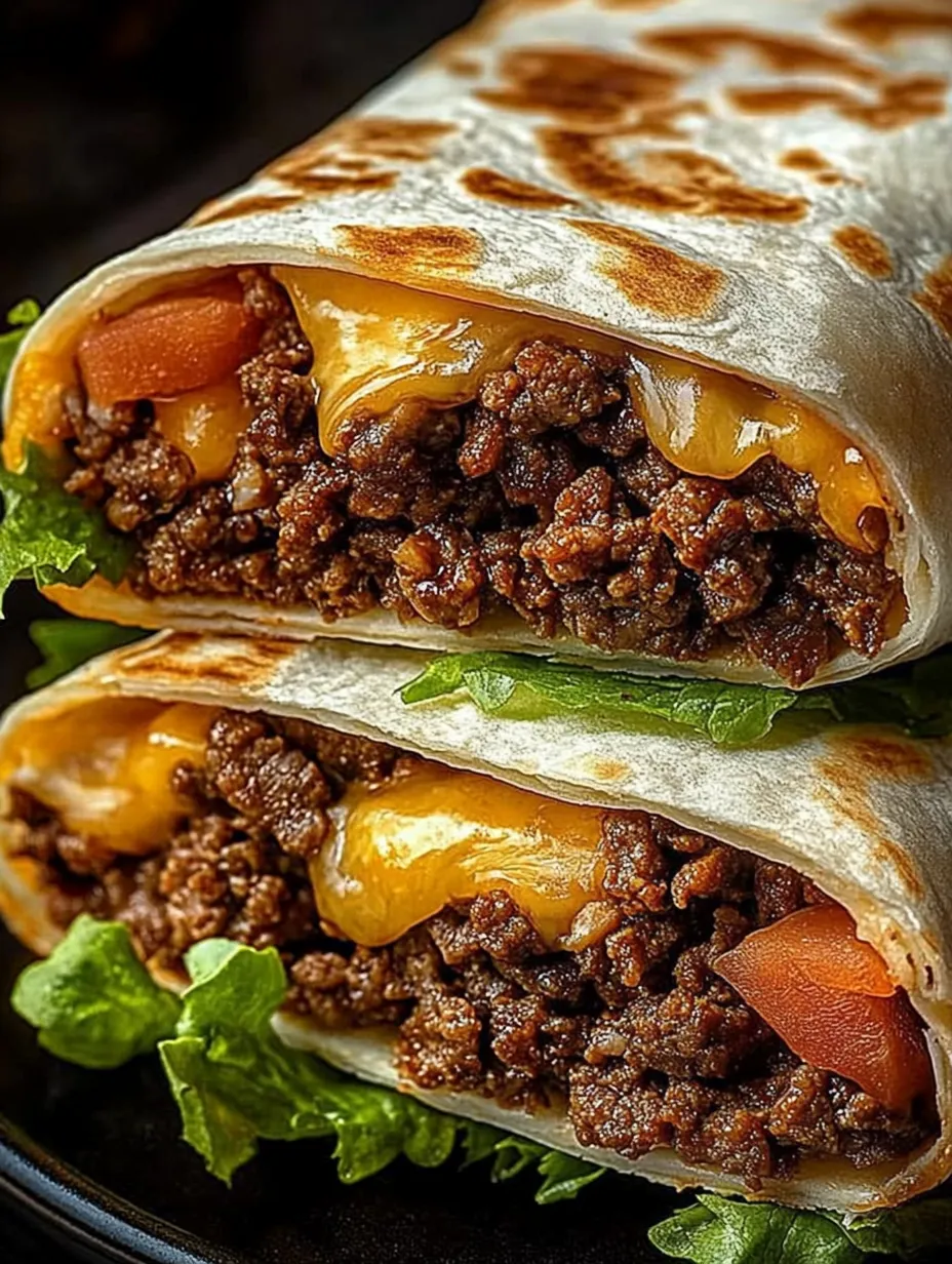 A delicious burrito with meat and cheese.