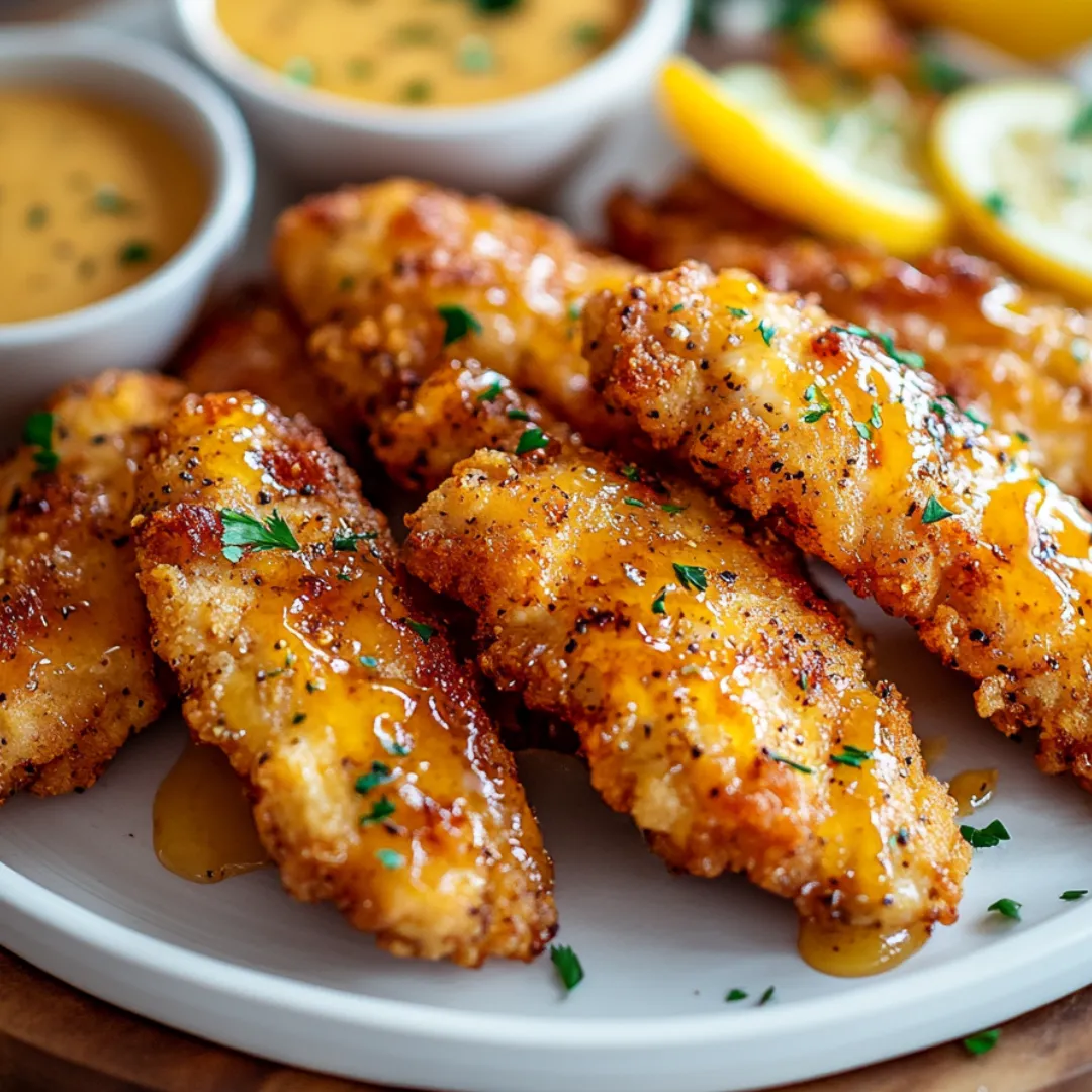 A plate of food with a lemon wedge and a bowl of sauce.