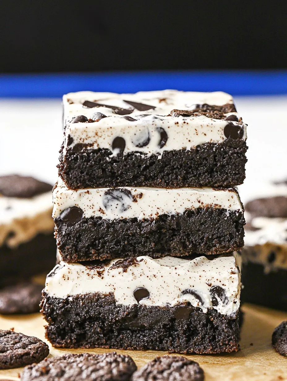 A stack of chocolate and white frosted cake bars.