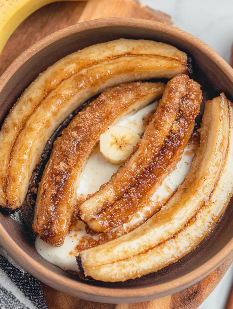 A bowl of bananas and milk.