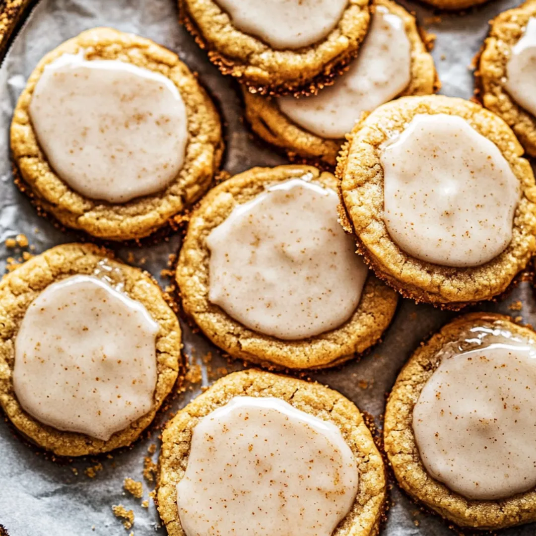 A plate of cookies with white icing and orange sprinkles.