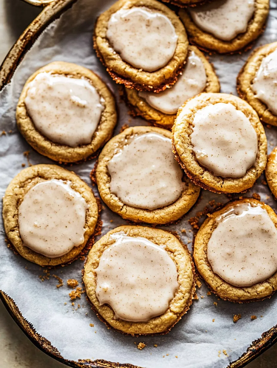 A plate of cookies with white icing.