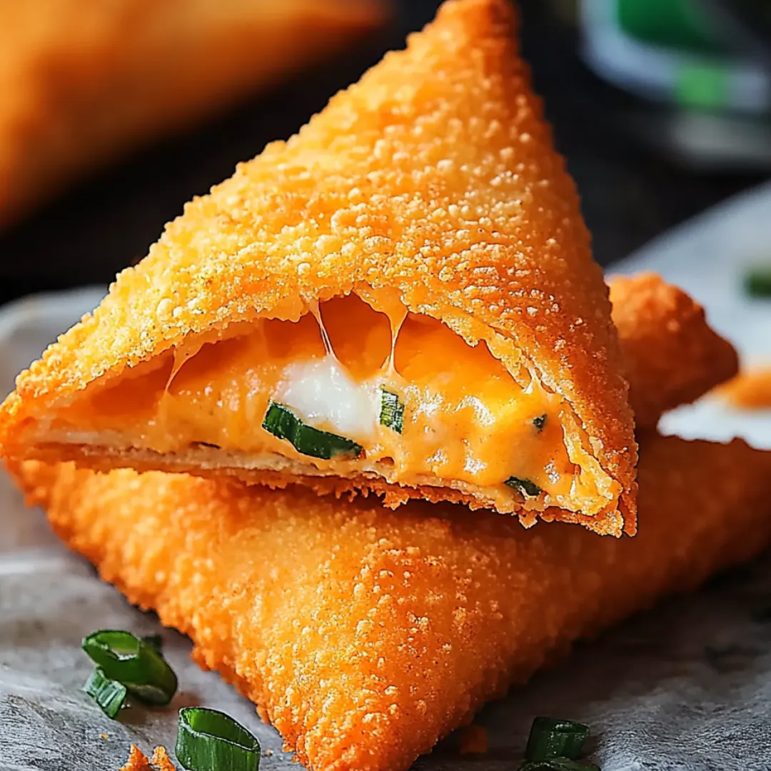 A delicious cheese and vegetable filled pastry.