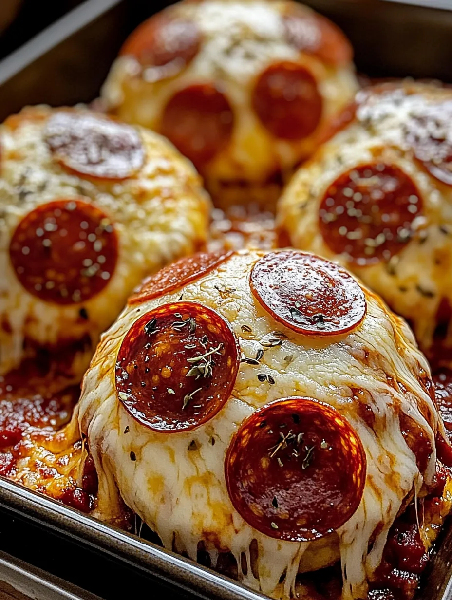 A pan of pepperoni and cheese balls.