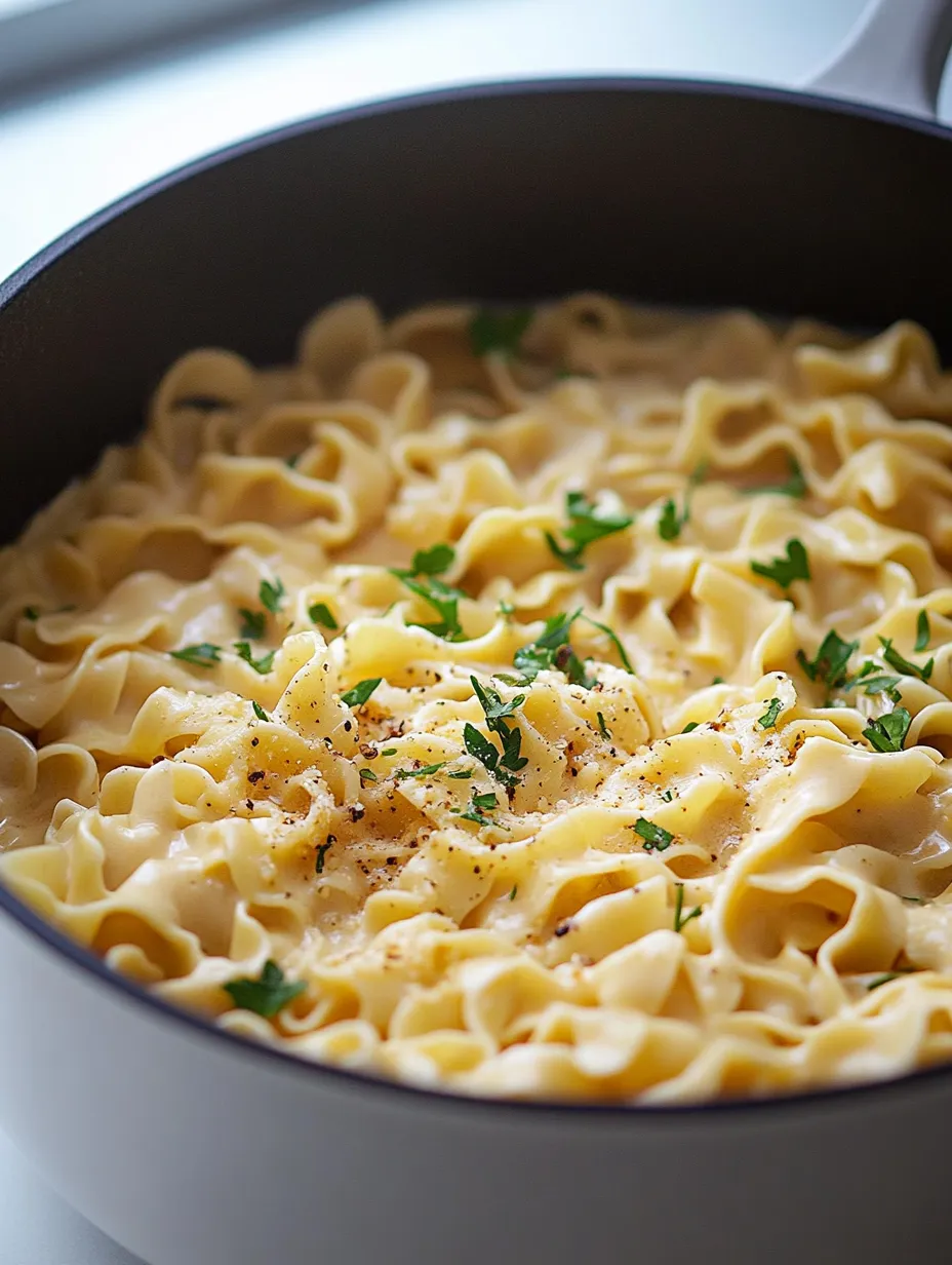 A bowl of pasta with cheese and herbs.