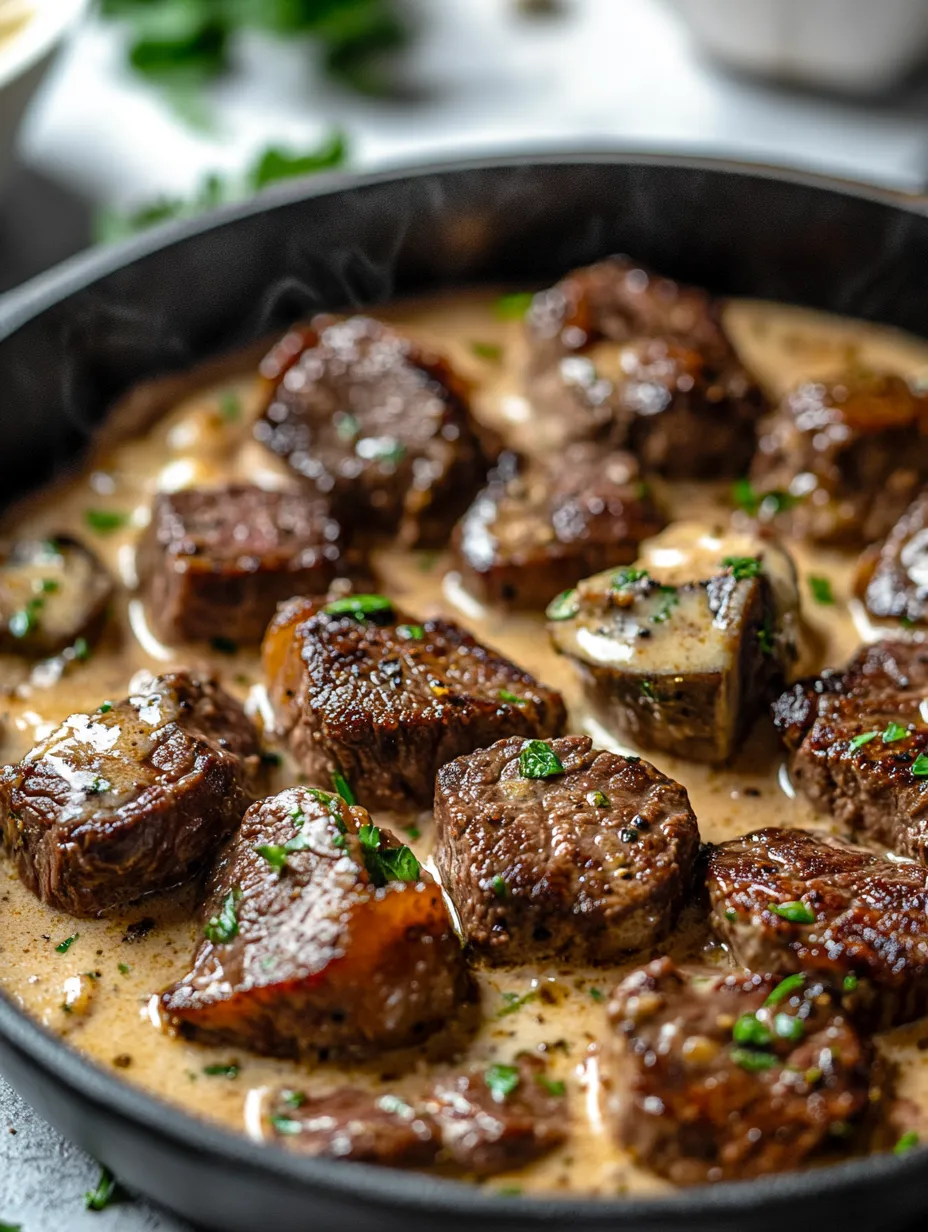 A bowl of meat and vegetables, including carrots and mushrooms, is served in a black bowl.