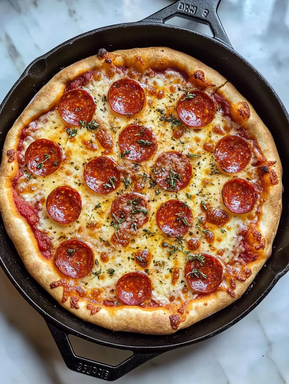 A pepperoni pizza in a pan with a lot of cheese.