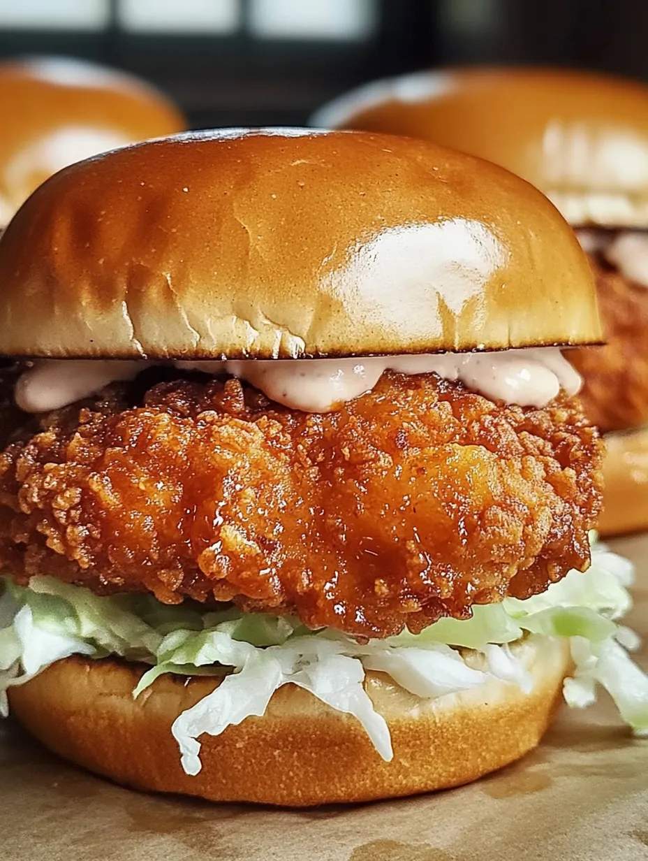 A close-up of a fried chicken sandwich with lettuce and mayonnaise.