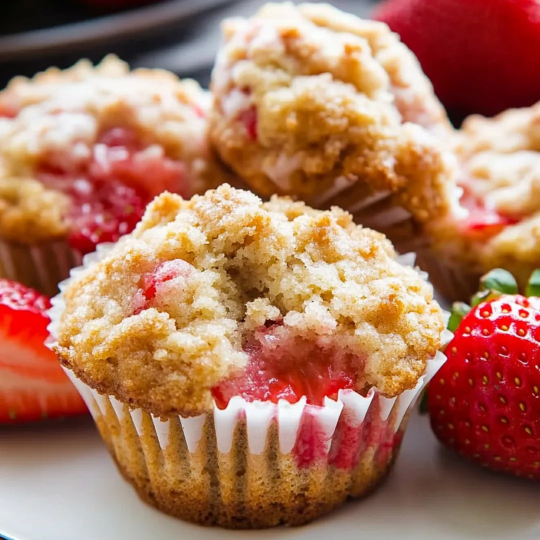 A plate with a cupcake and a strawberry on it.