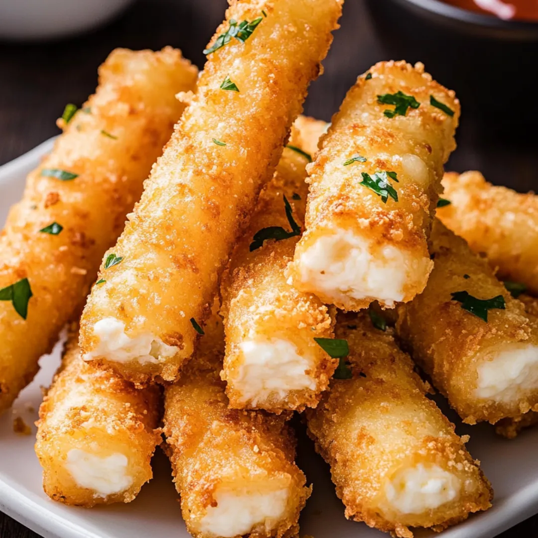 A plate of fried food with cheese and herbs on top.