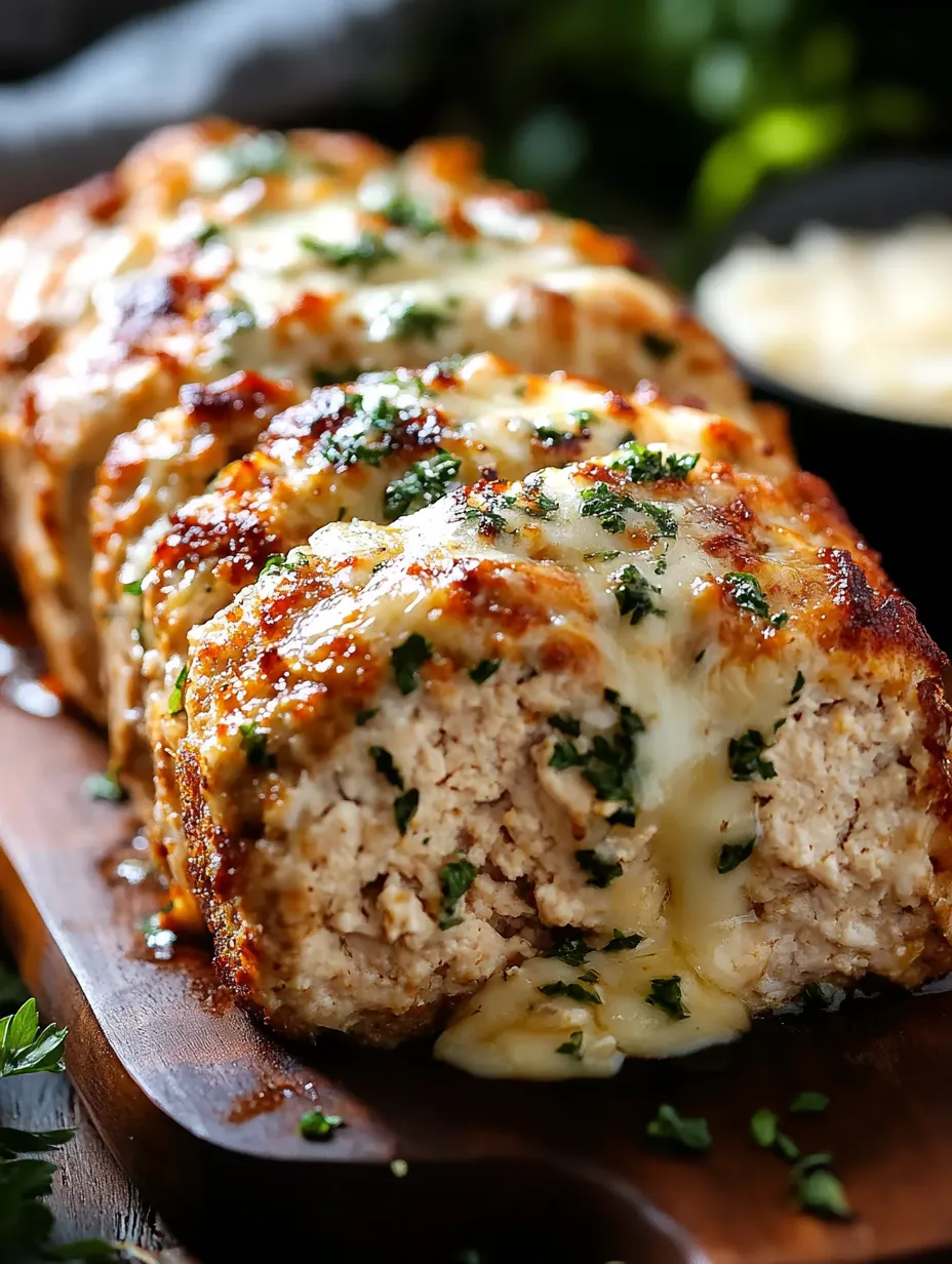 A delicious cheese-covered meatball is served on a wooden platter.