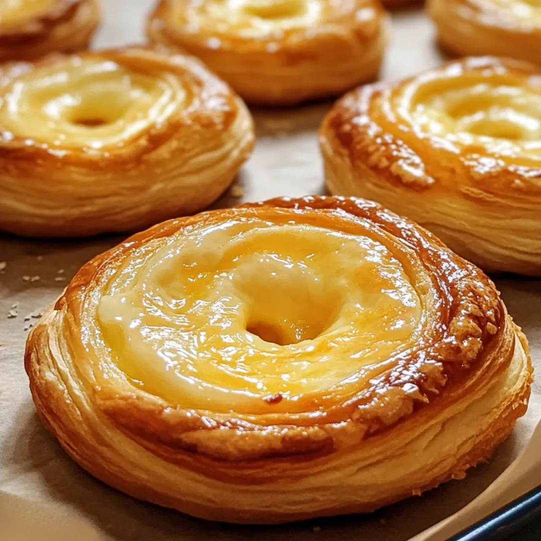 A plate of croissants with cheese in the middle.