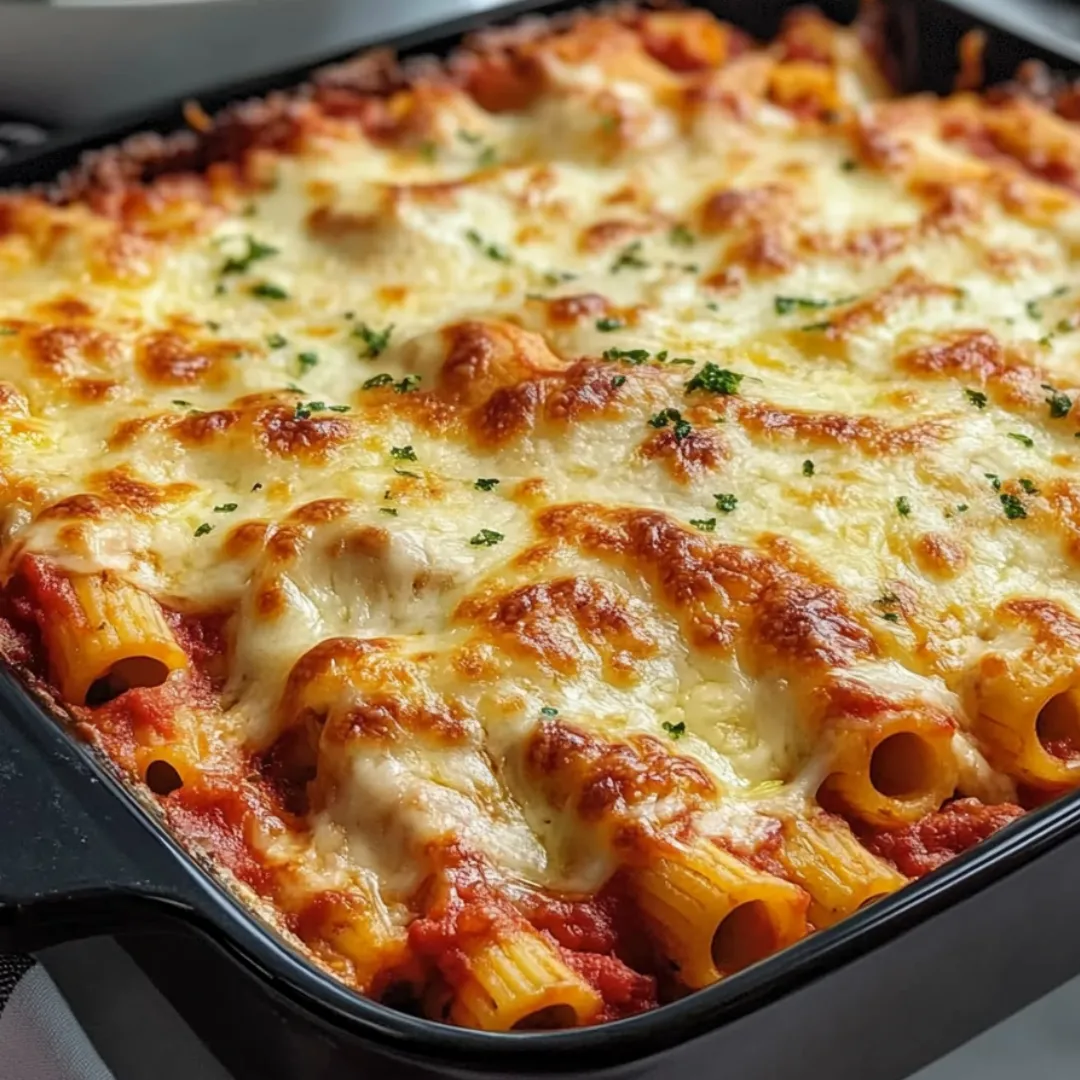 A delicious lasagna with cheese and tomato sauce.