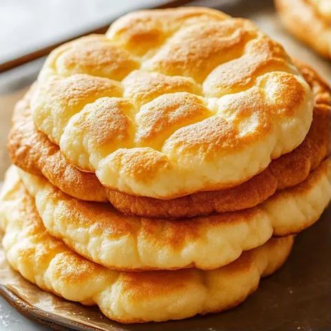 A stack of delicious looking pastries on a tray.