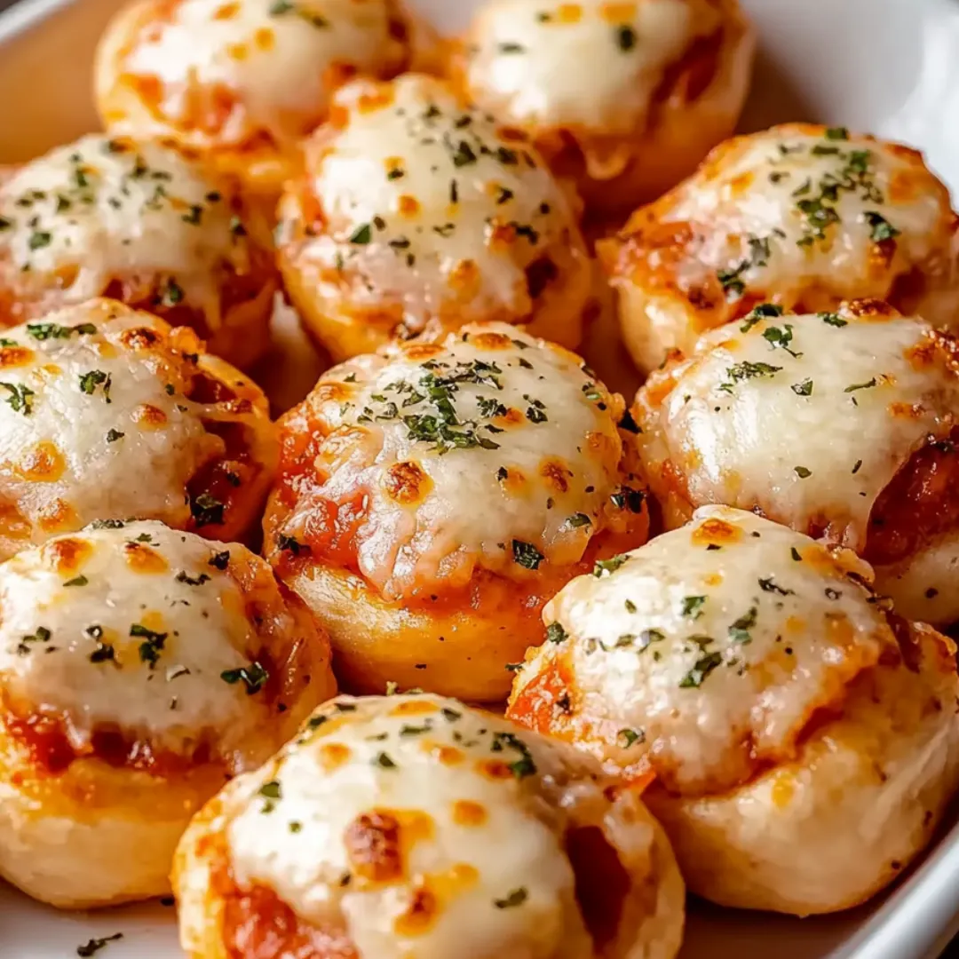 A plate full of cheese and tomato stuffed pastries.