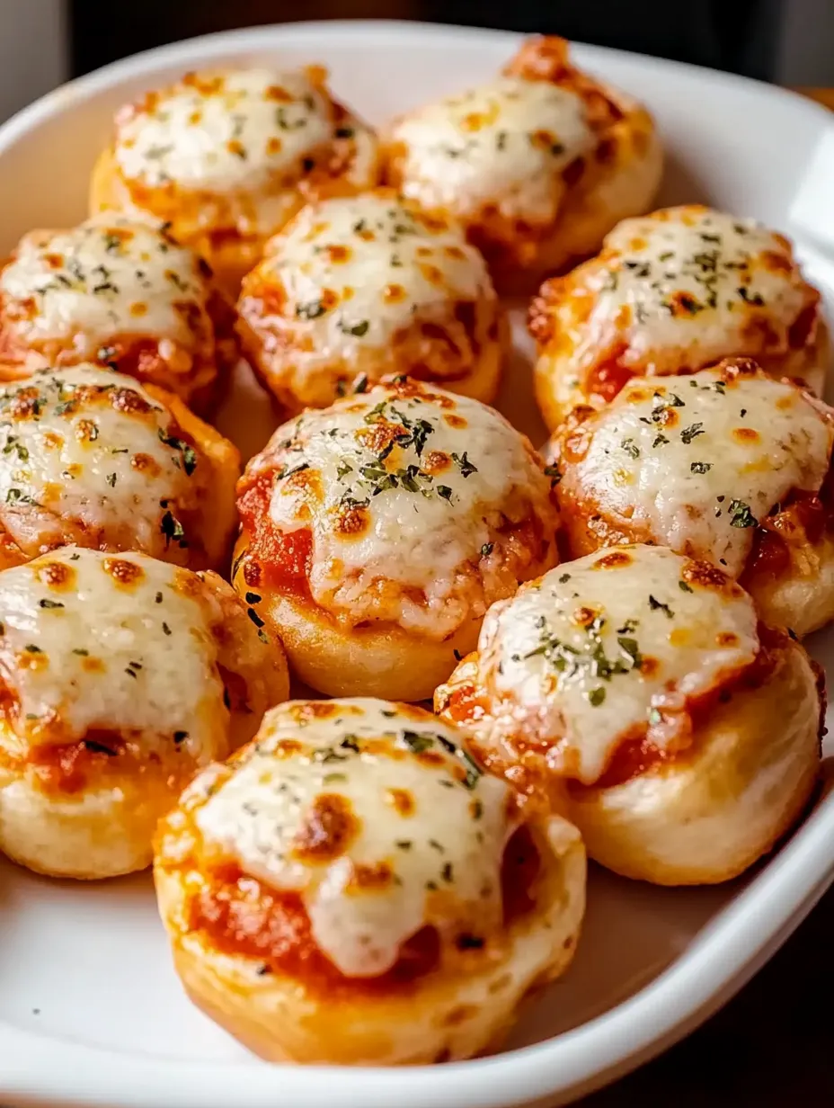 A plate full of cheese and tomato filled pastries.