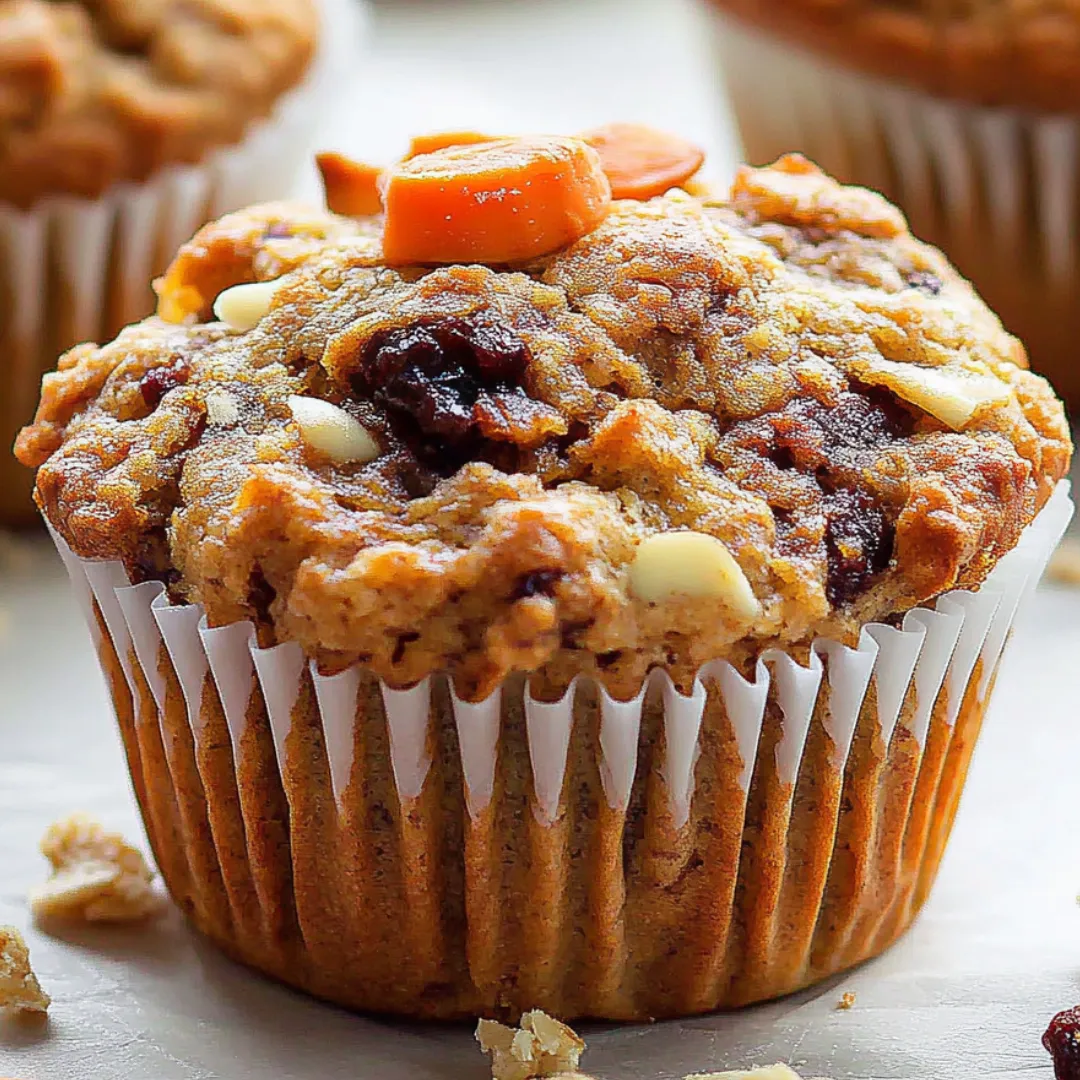 A cupcake with a carrot on top.