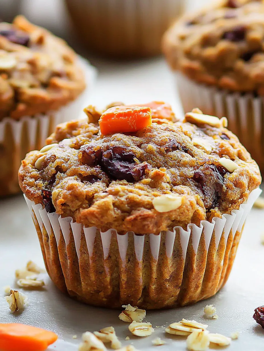 A cupcake with a carrot on top.