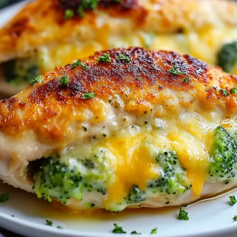 A plate of food with broccoli and cheese on it.