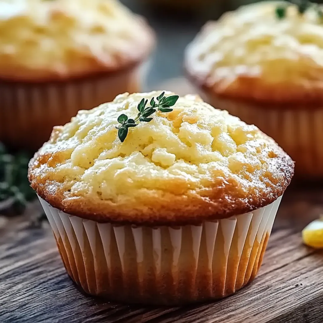 A cupcake with a sprig of parsley on top.