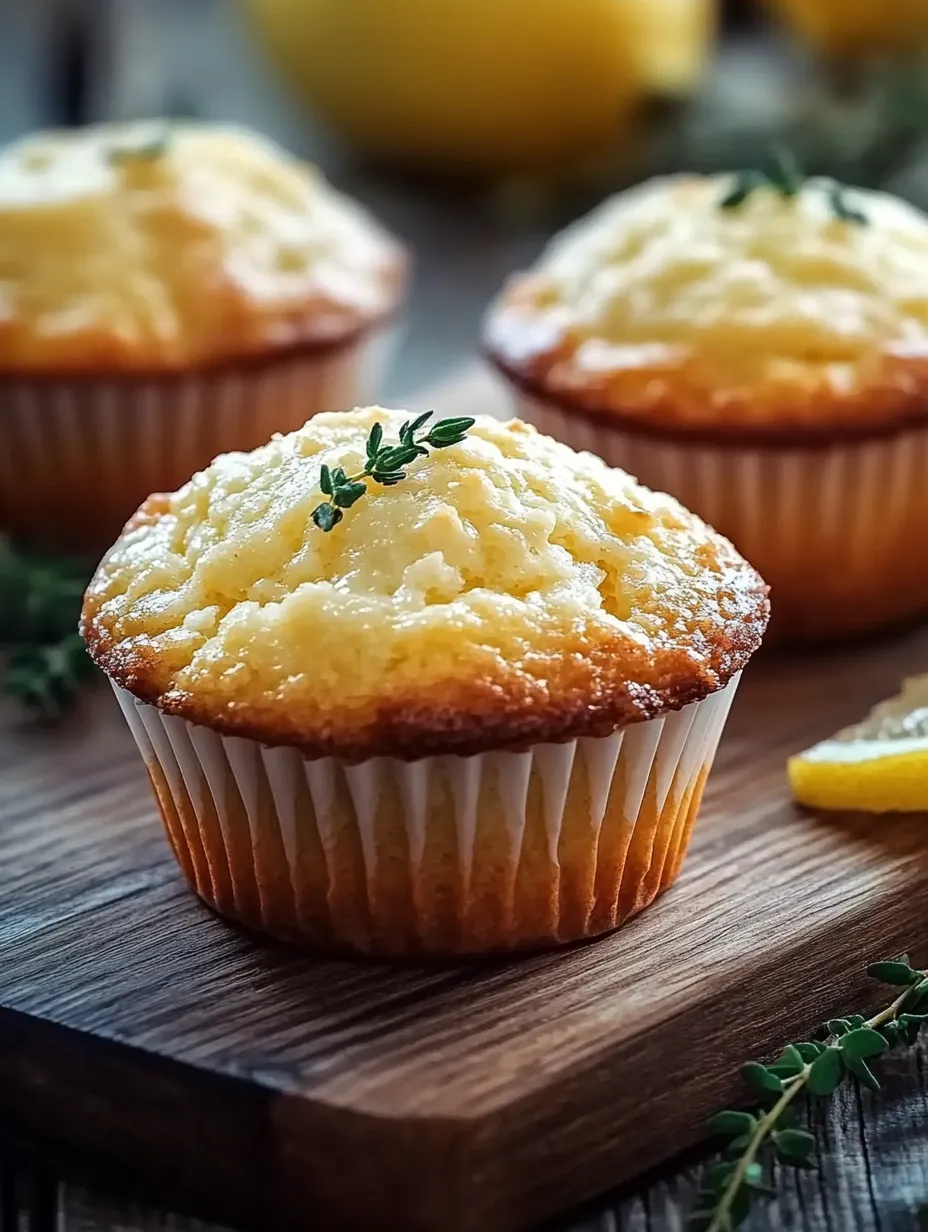 A cupcake with a sprig of thyme on top.